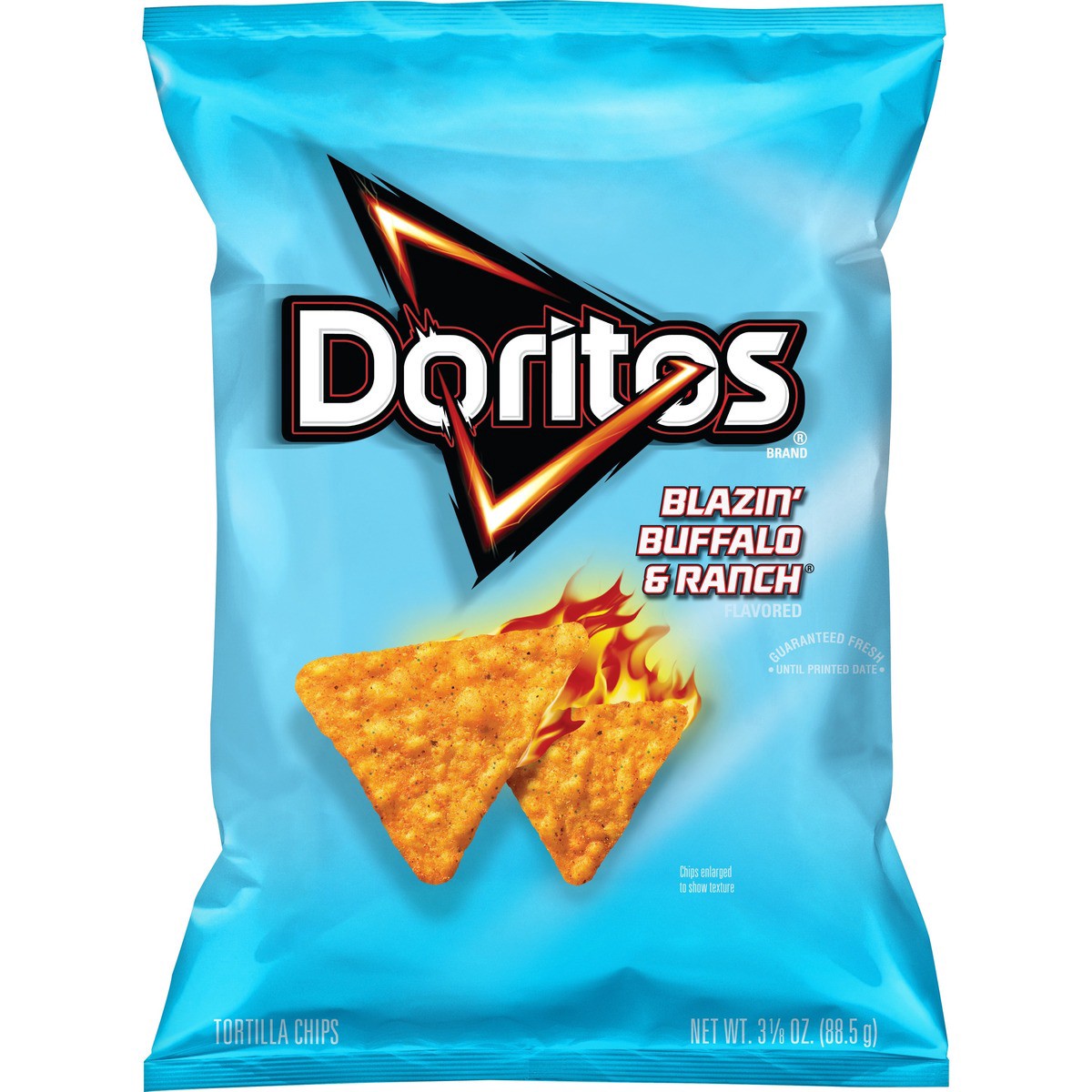 slide 2 of 9, Doritos Tortilla Chips Blazin' Buffalo & Ranch 3 1/8 Oz, 3.12 oz