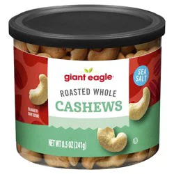 Giant Eagle Whole Roasted Cashews With Sea Salt