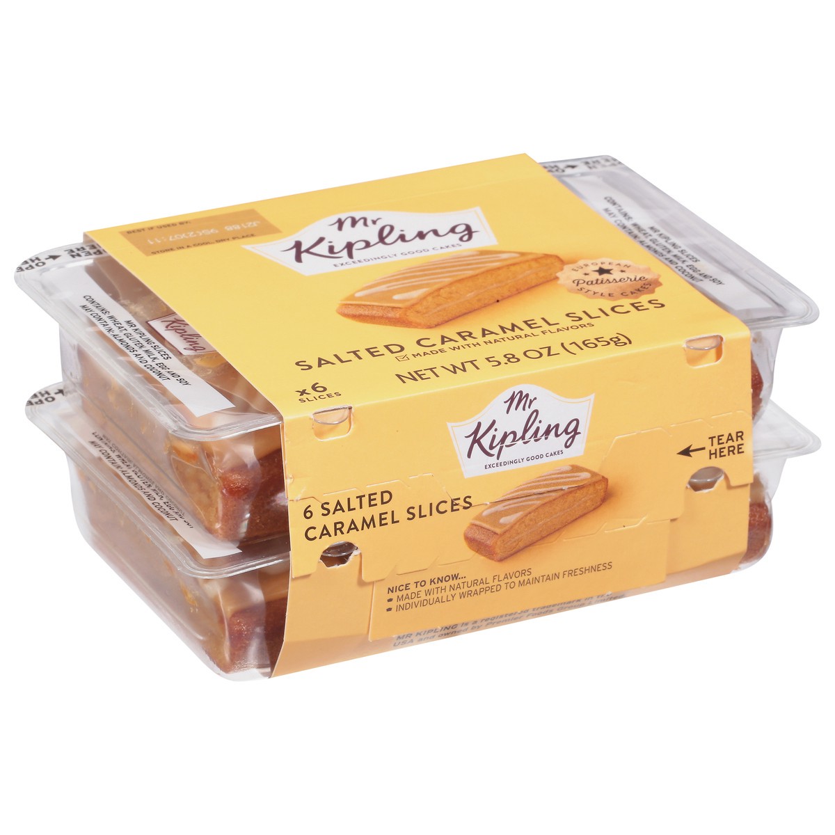 slide 2 of 9, Mr Kipling Slices Salted Caramel Cakes 6 ea, 6 ct