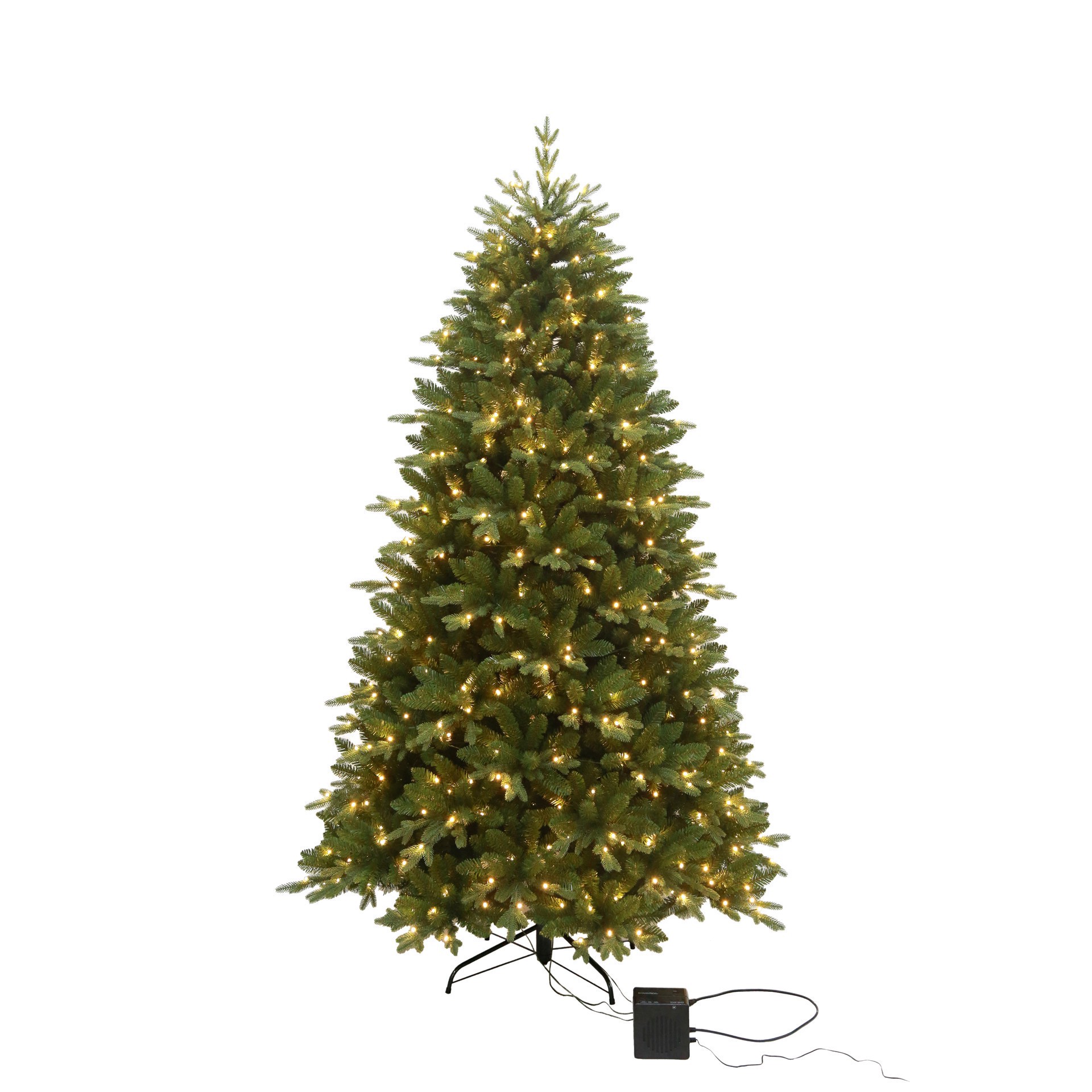 slide 7 of 7, 7.5ft. Pre-Lit Melody Spruce Artificial Christmas Tree, Music Sync Color Changing Mini Led Lights By Ashland, 7.5 ft