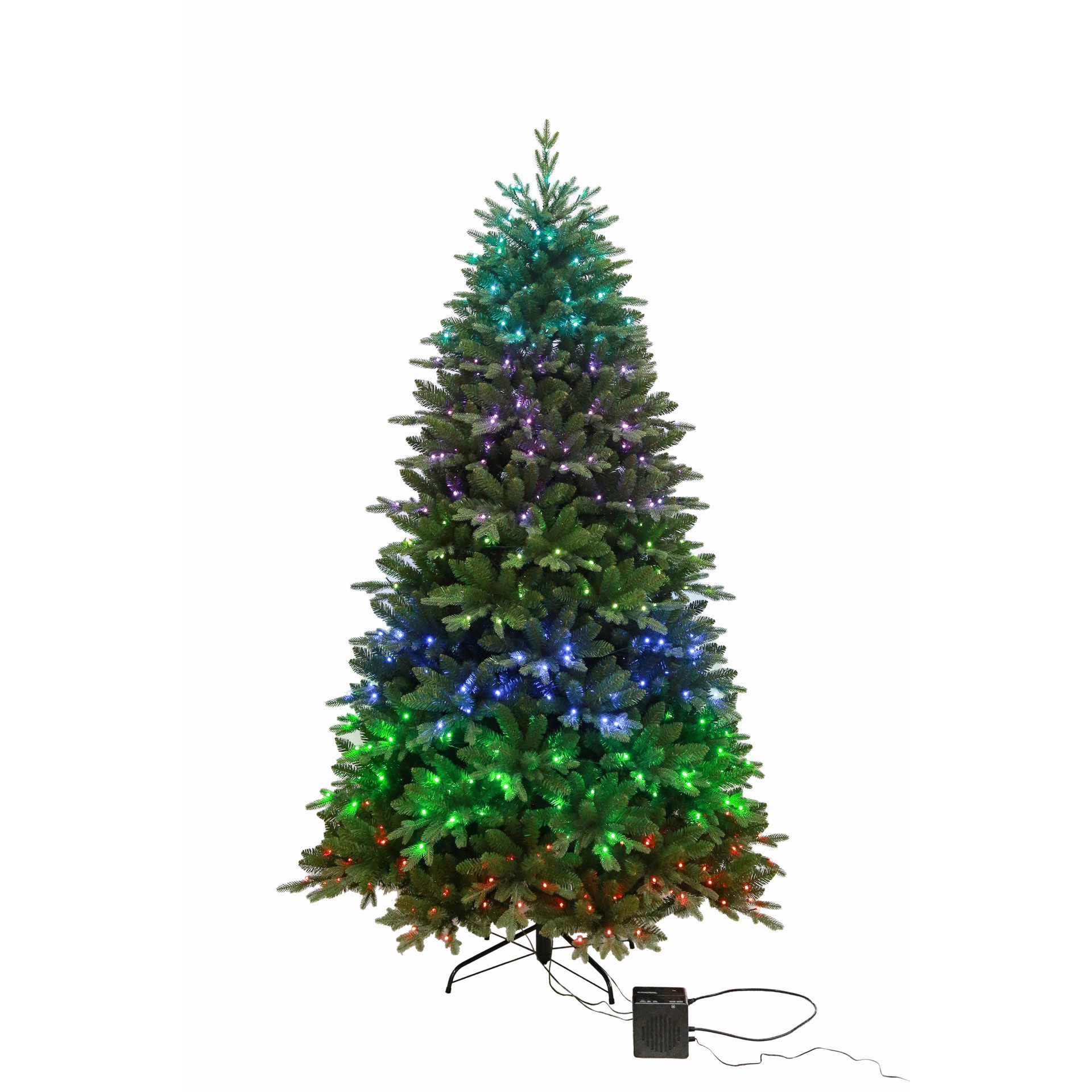 slide 5 of 7, 7.5ft. Pre-Lit Melody Spruce Artificial Christmas Tree, Music Sync Color Changing Mini Led Lights By Ashland, 7.5 ft
