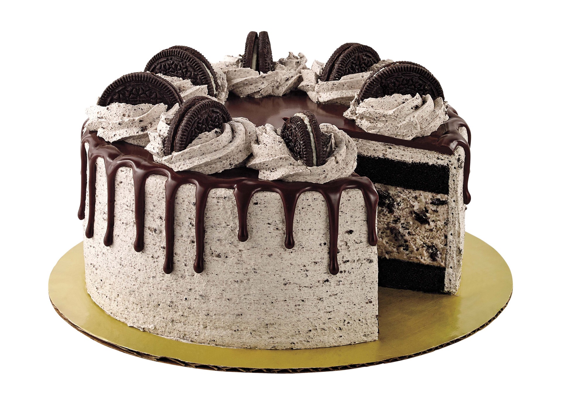 slide 1 of 1, H-E-B Bakery Cookies & Cream Ice Cream Cake, 8 in