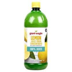 Giant Eagle Lemon 100% Juice - 32 oz