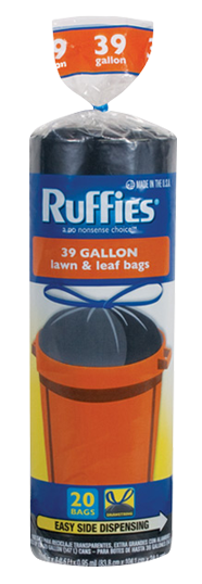 slide 1 of 1, Ruffies Draw String Trash Bags, 20 ct; 39 gal