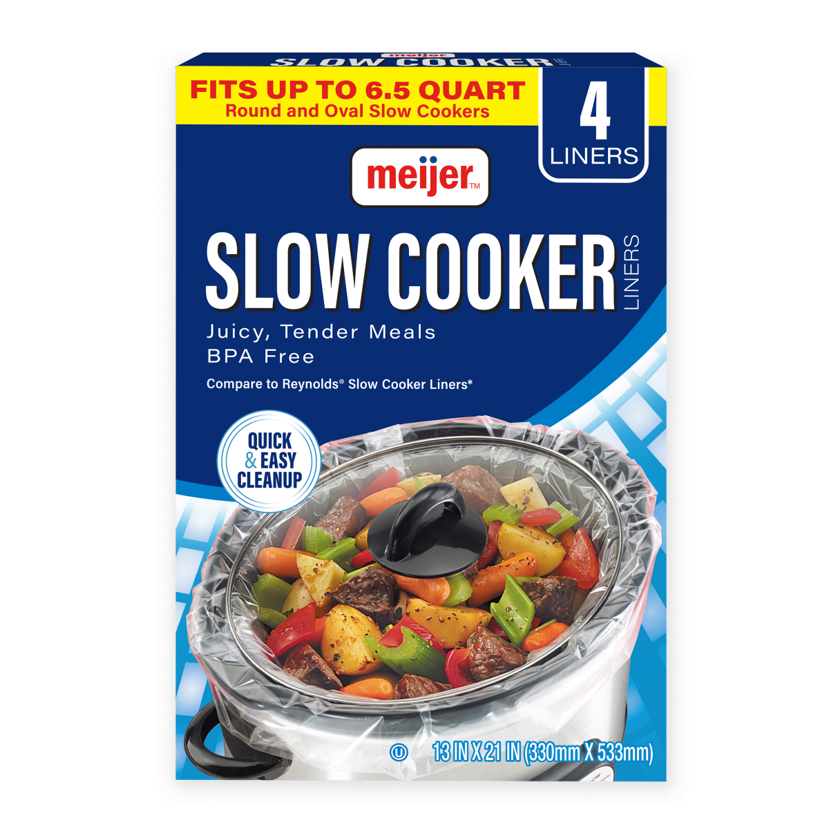 slide 1 of 13, Meijer Slow Cooker Liners, 4 ct, 4 ct