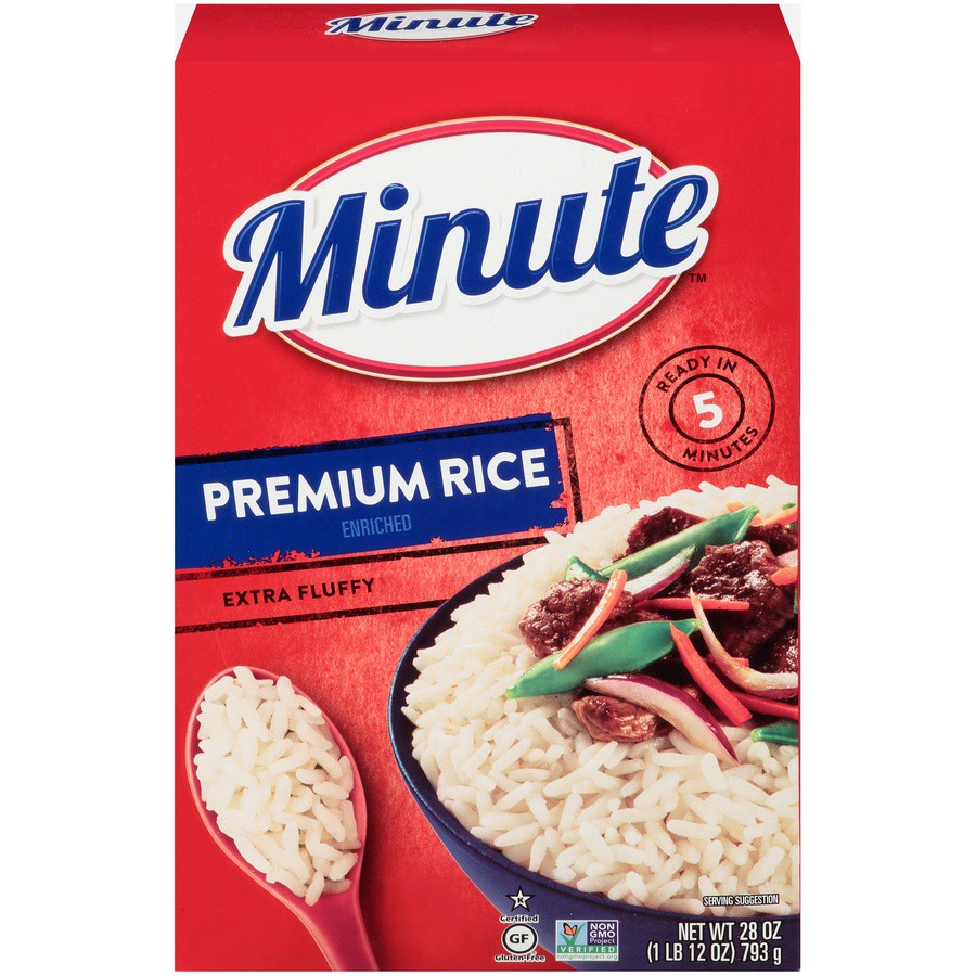 slide 1 of 6, Minute Rice, 28 oz