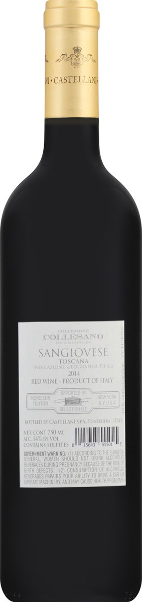 slide 7 of 7, Collesano Castellani Toscana, Sangiovese, 25.4 oz