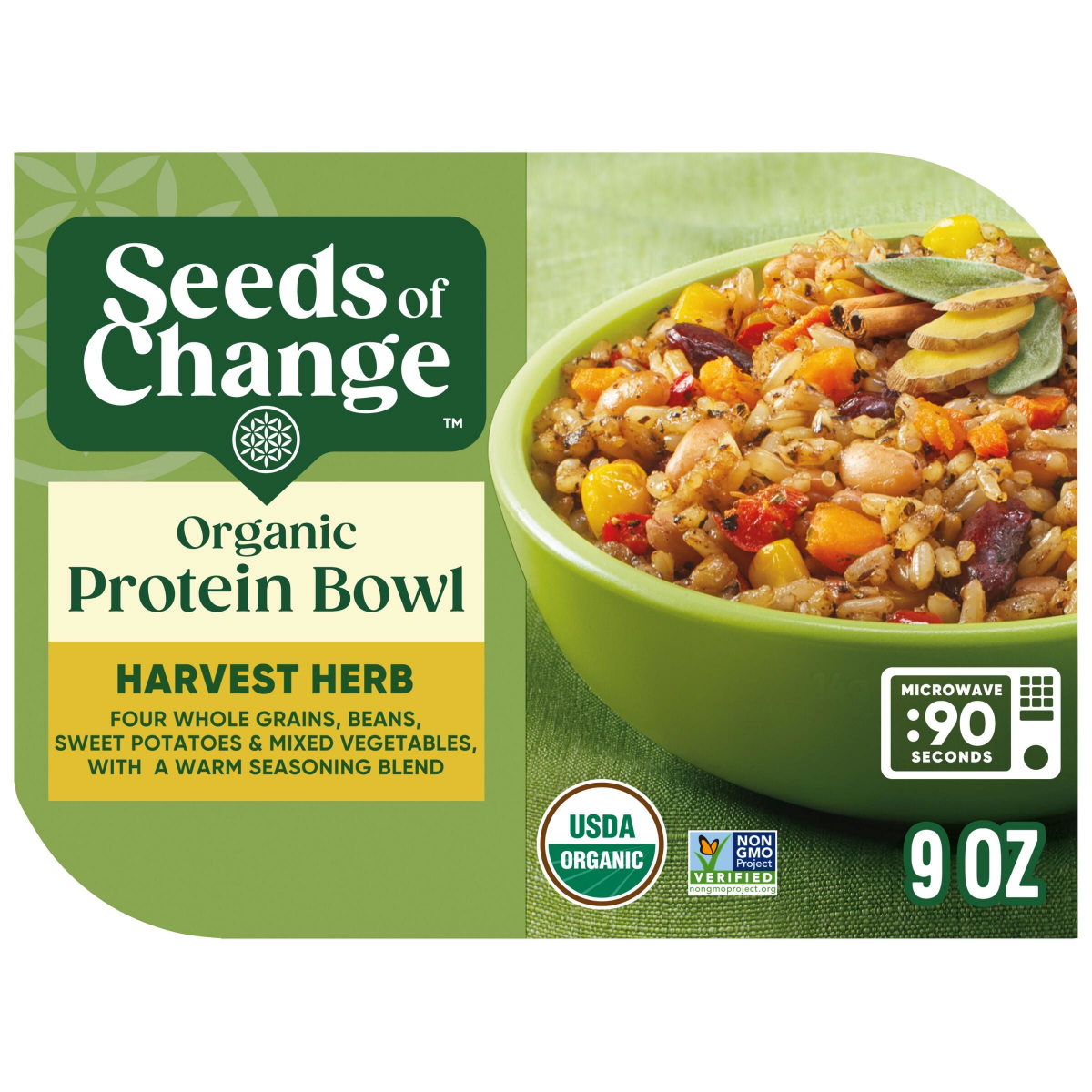 slide 1 of 1, SEEDS of CHANGE™ Protein Bowl Harvest Herb, 9 oz