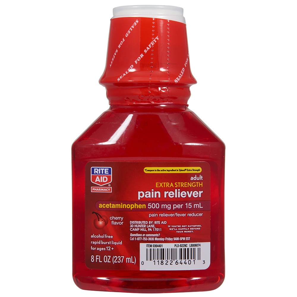 slide 1 of 4, Rite Aid Ra Acet Liquid Cherry, 8 oz