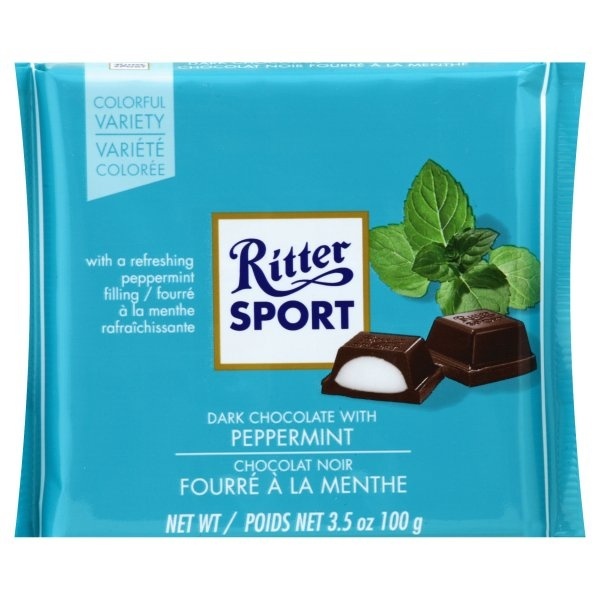 slide 1 of 1, Ritter Sport Dark Chocolate with Peppermint, 3.5 oz