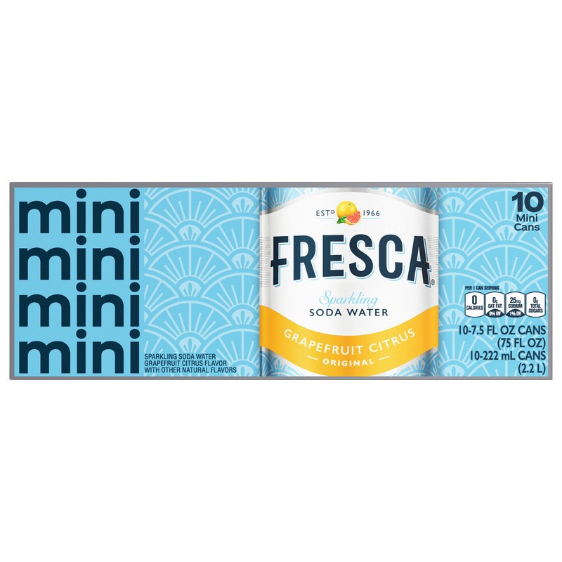 slide 1 of 1, Fresca Fridge Pack Cans, 7.5 fl oz, 10 Pack, 10 ct