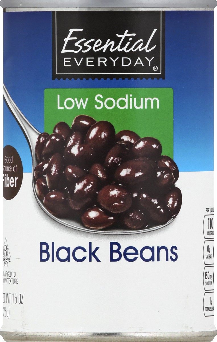 slide 6 of 6, Essential Everyday Black Beans, Low Sodium - 15 oz, 15 oz