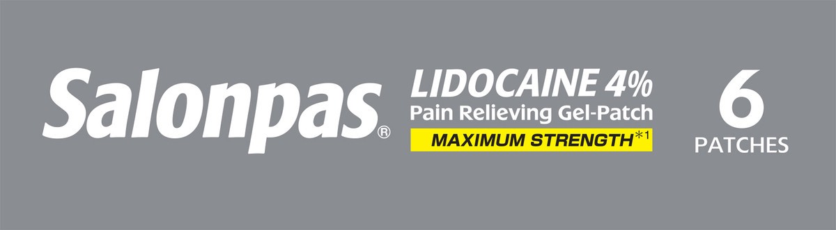 slide 11 of 11, Salonpas Maximum Strength Patches Pain Relieving Gel-Patch 6 ea, 6 ct