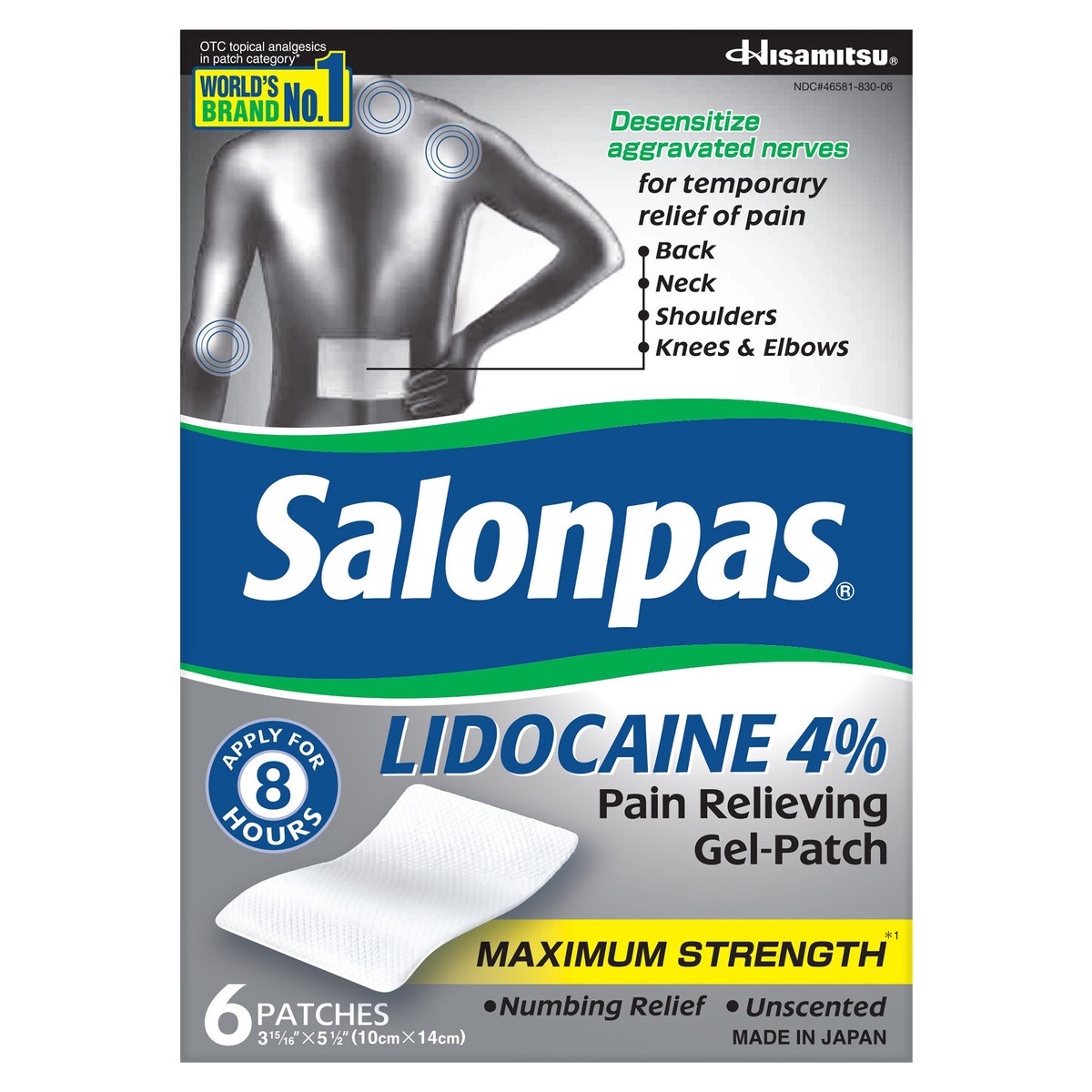slide 5 of 11, Salonpas Maximum Strength Patches Pain Relieving Gel-Patch 6 ea, 6 ct