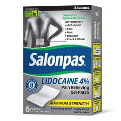 Salonpas Maximum Strength Patches Pain Relieving Gel-Patch 6 ea