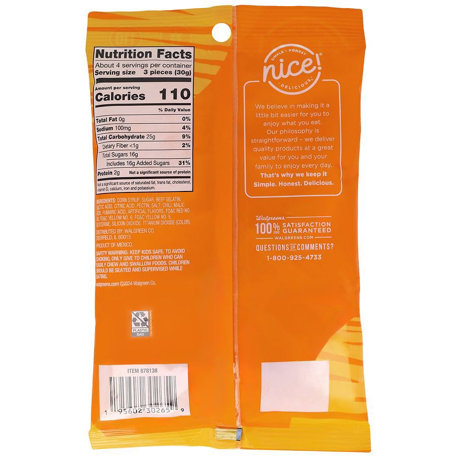 slide 2 of 5, Nice! Chamoy Peach Rings, 4 oz