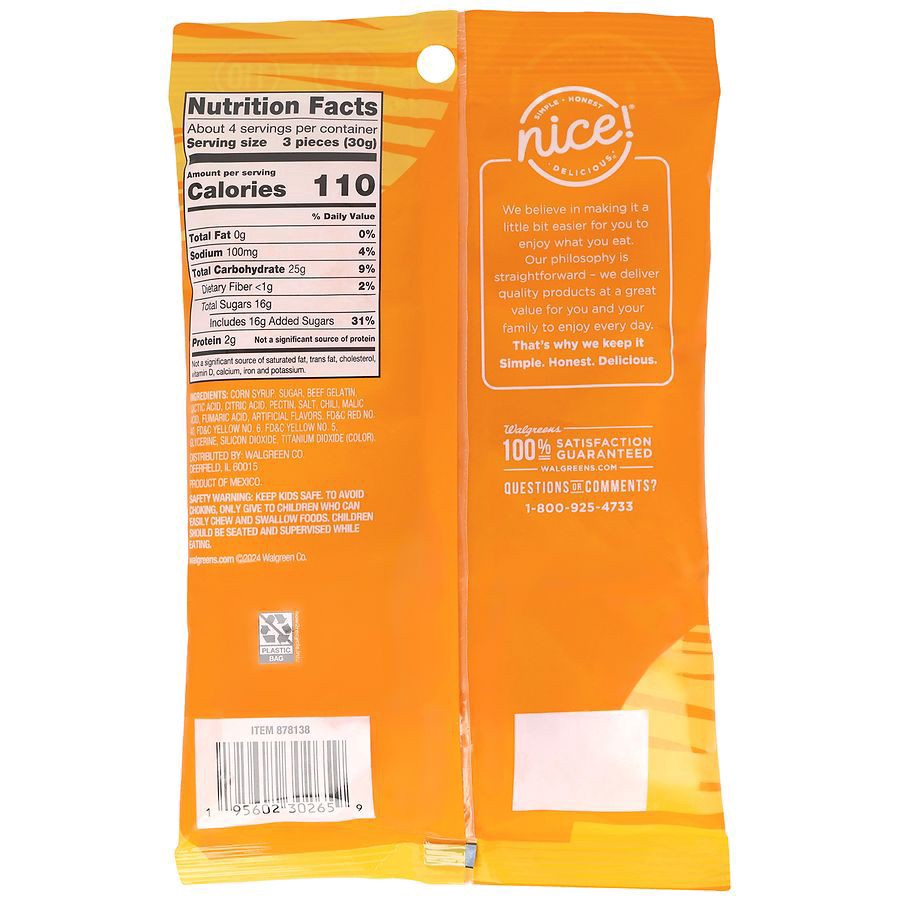 slide 3 of 5, Nice! Chamoy Peach Rings, 4 oz