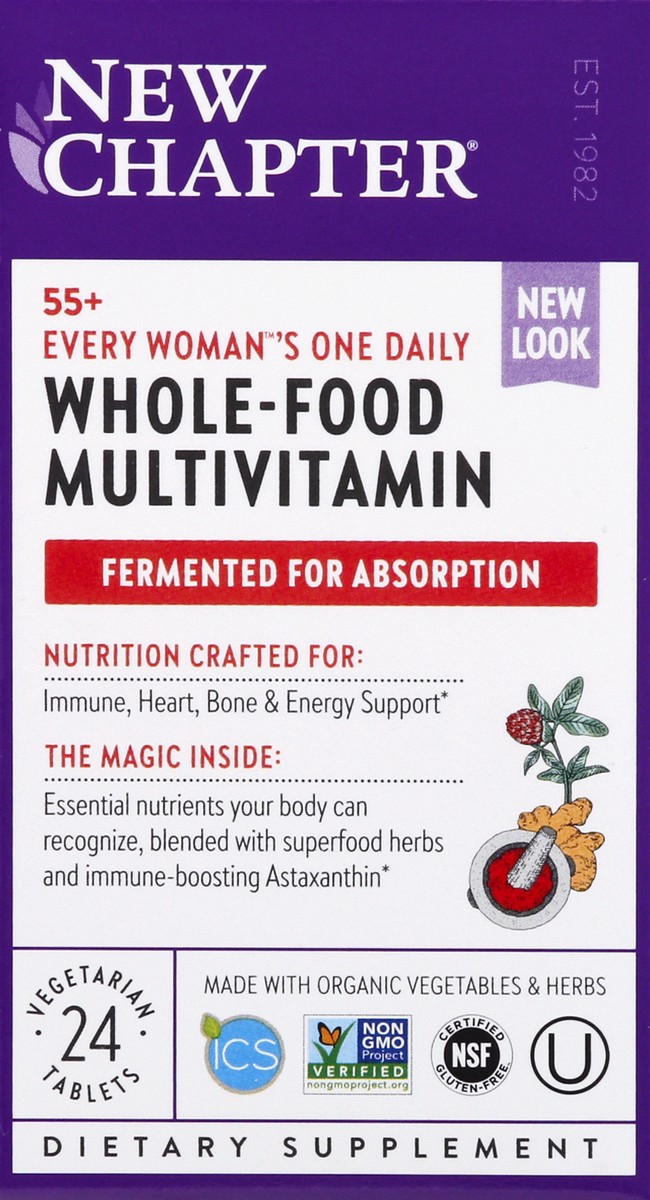 slide 7 of 9, New Chapter Every Woman's One Daily 55+ Multivitamin, 24 ct