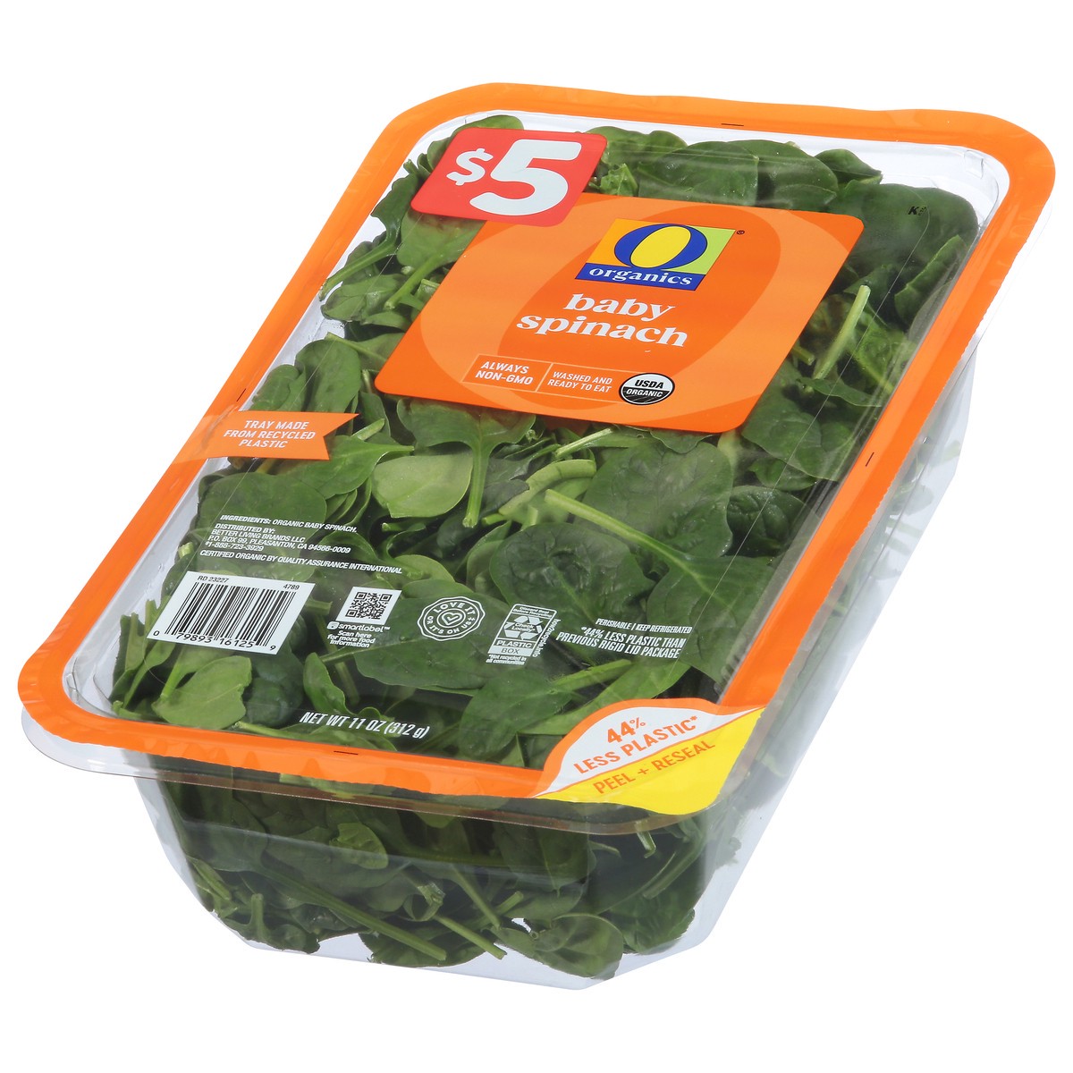 slide 4 of 4, O Organics Baby Spinach - 11 Oz, 11 oz