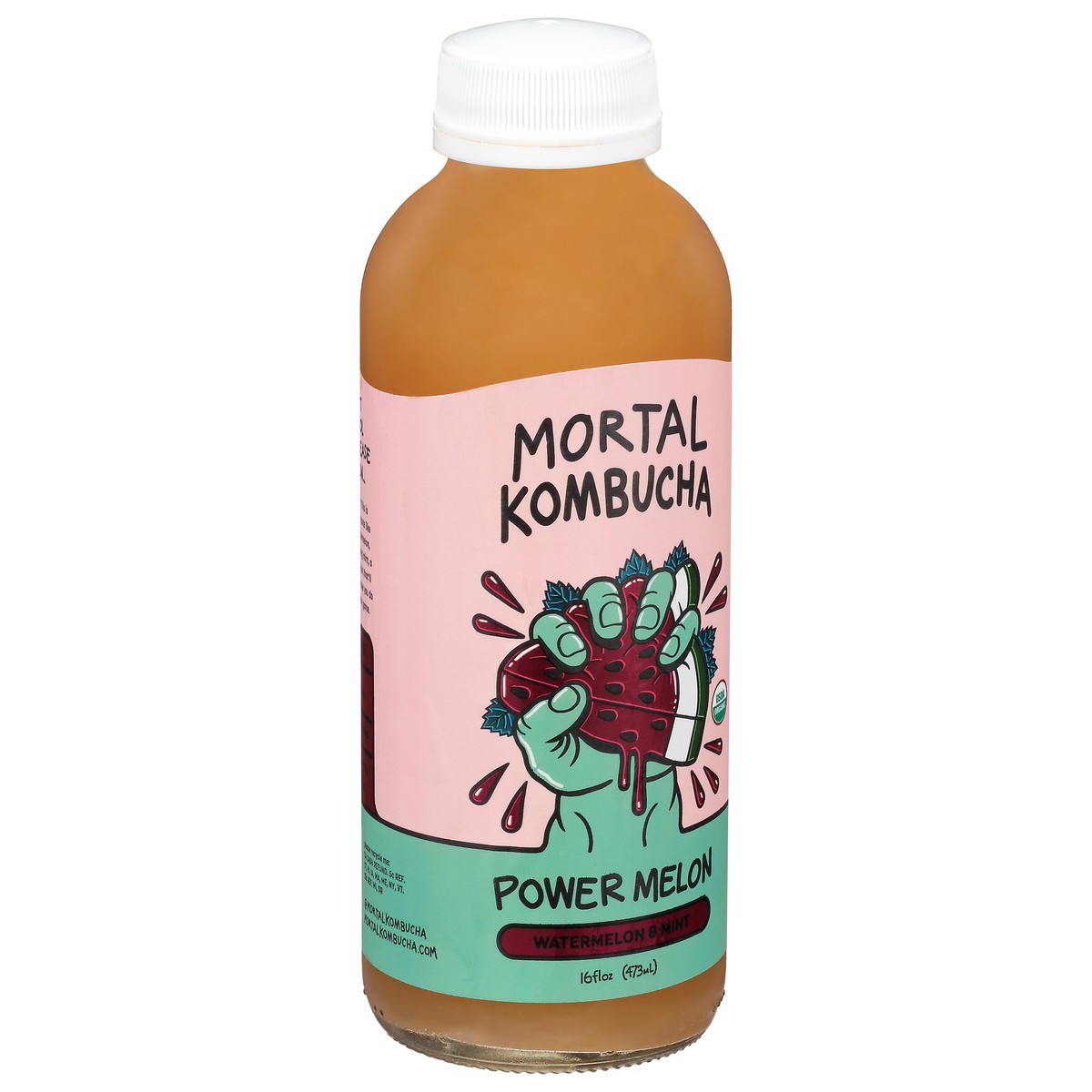 slide 9 of 9, Mortal Kombucha Power Melon Kombucha- 16 oz, 16 oz