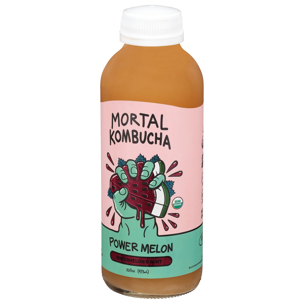 slide 3 of 9, Mortal Kombucha Power Melon Kombucha- 16 oz, 16 oz