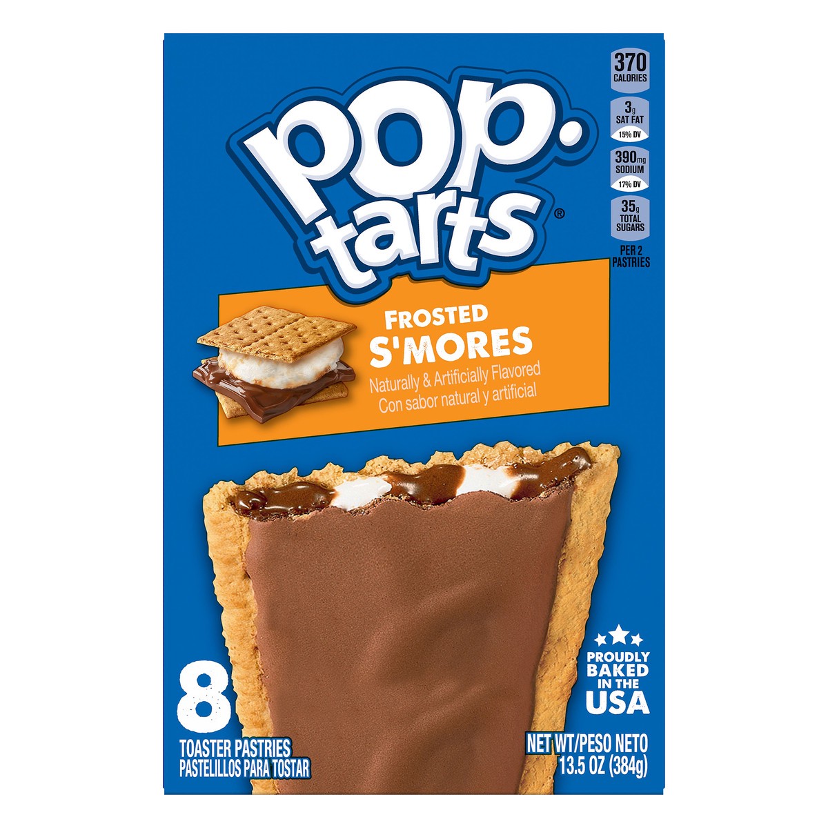 slide 2 of 2, Pop-Tarts 8 Pack Frosted S'mores Toaster Pastries 8 ea, 8 ct