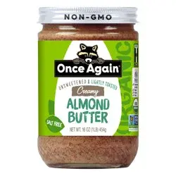 Once Again Unsweetened & Lightly Toasted No Salt Added Creamy Almond Butter