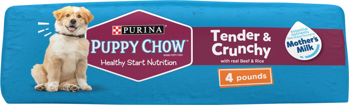 slide 8 of 8, Puppy Chow Purina Puppy Chow High Protein Dry Puppy Food, Tender & Crunchy With Real Beef - 4 lb. Bag, 4 lb