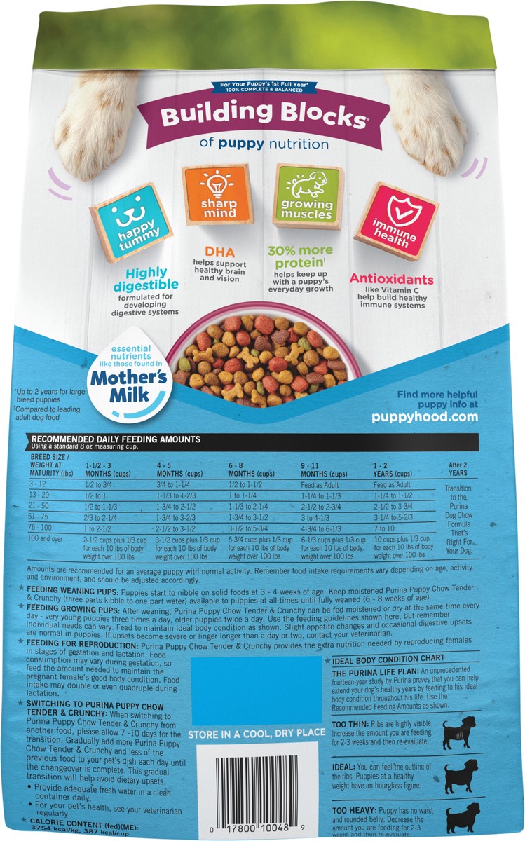 slide 4 of 8, Puppy Chow Purina Puppy Chow High Protein Dry Puppy Food, Tender & Crunchy With Real Beef - 4 lb. Bag, 4 lb