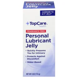 TopCare Health Fragrance-Free Personal Lubricant Jelly 4 oz