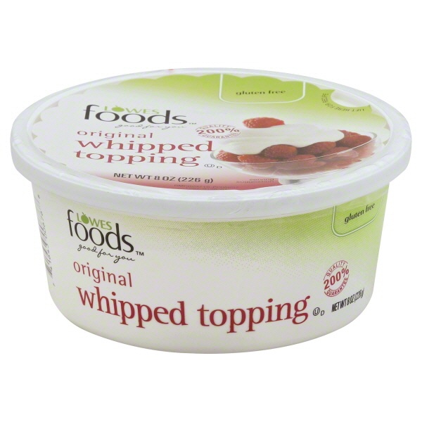 slide 1 of 1, Lowes Foods Original Whipped Topping, 8 oz