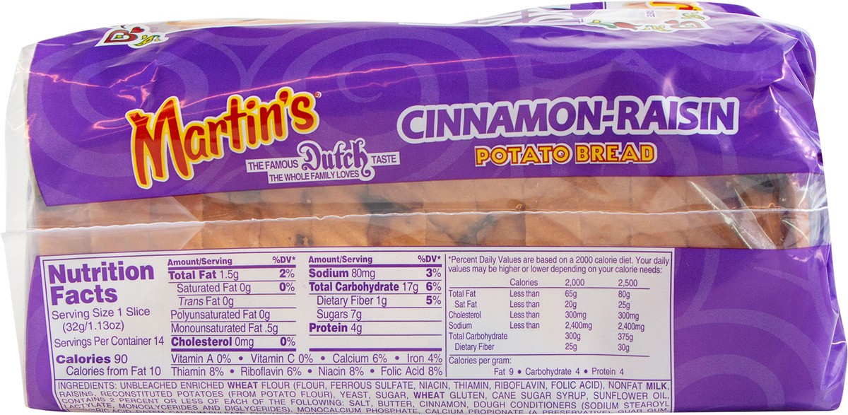 slide 9 of 9, Martin's Cinnamon Raisin Swirl Potato Bread, 16 oz