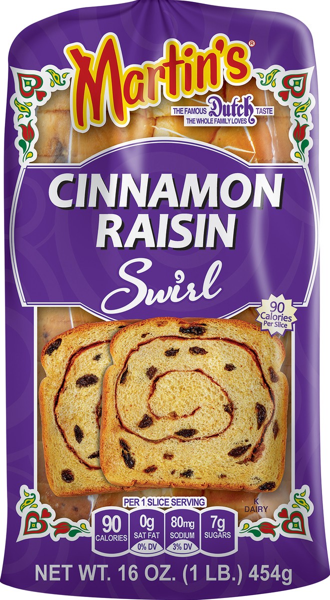 slide 2 of 9, Martin's Cinnamon Raisin Swirl Potato Bread, 16 oz