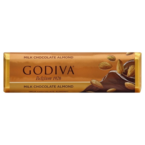 slide 1 of 5, Godiva Milk Chocolate Almond Bar, 1.5 oz