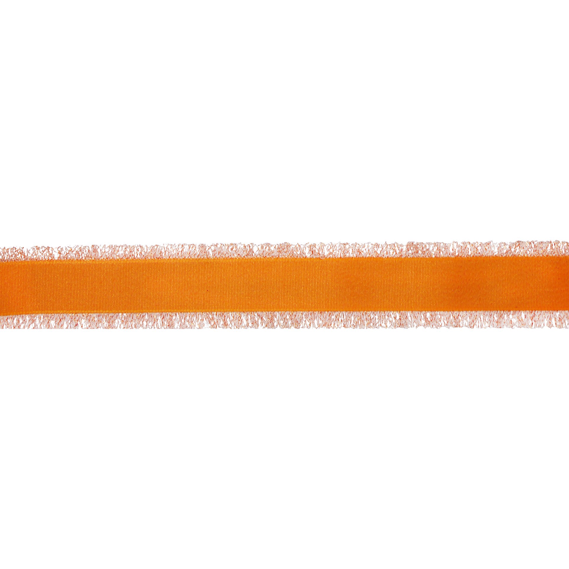 slide 2 of 3, 1.5" X 10yd Orange Frayed Edge Ribbon By Celebrate It, 1.5 in x 10 yd