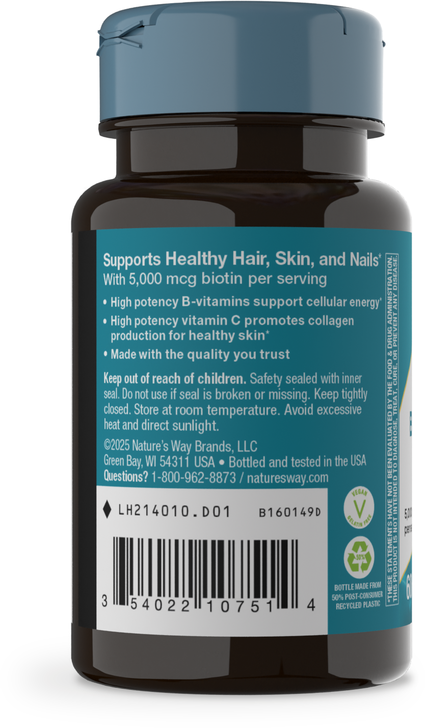 slide 4 of 4, Nature's Way Biotin Forte Extra Strength, 1 ct