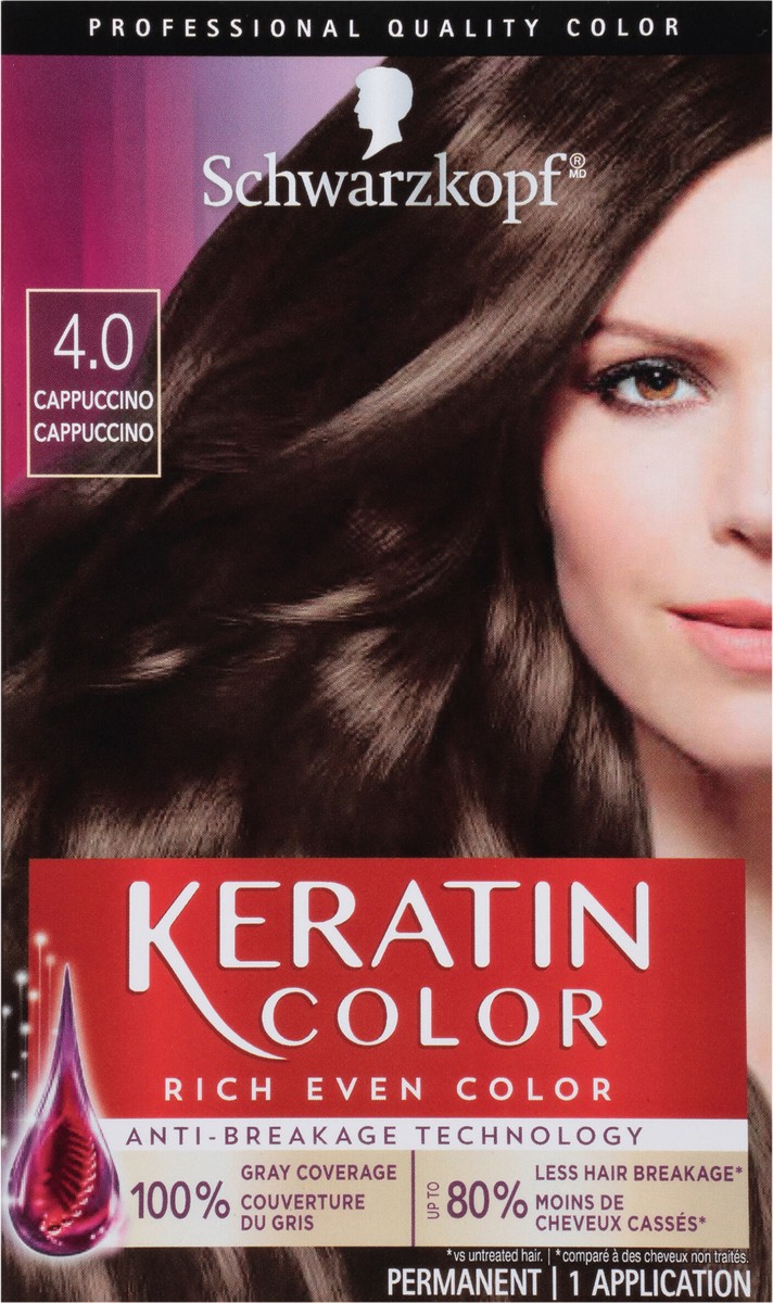 slide 7 of 7, Schwarzkopf Intense Caring Color 4.0 Cappuccino Hair Color Kit With K-Bond-Plex, 2.03 oz