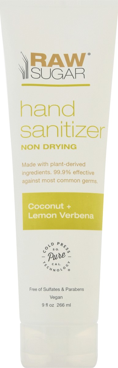 slide 6 of 9, Raw Sugar Coconut + Lemon Verbena Hand Sanitizer, 9 fl oz