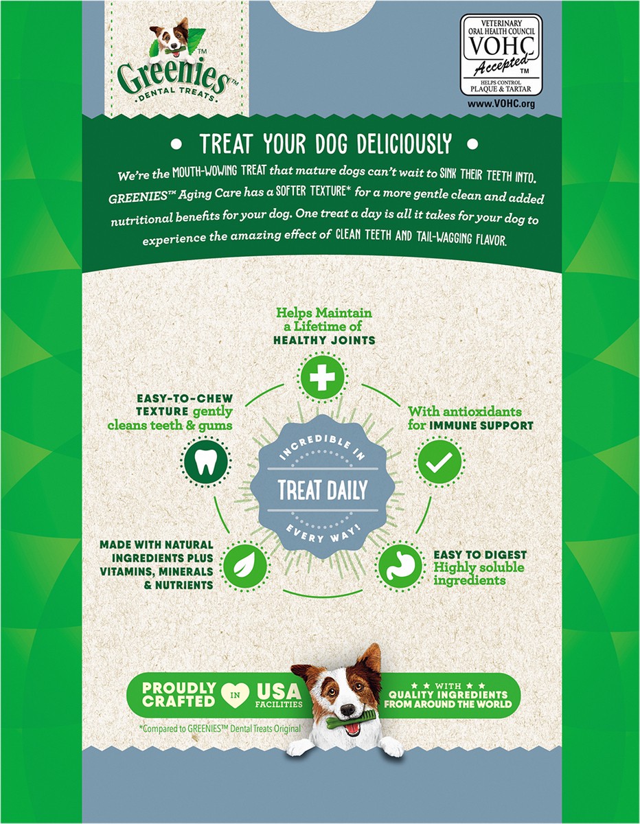 slide 3 of 14, Greenies Dental Treats Regular Aging Care Daily Dog Treats 27 ea, 27 oz