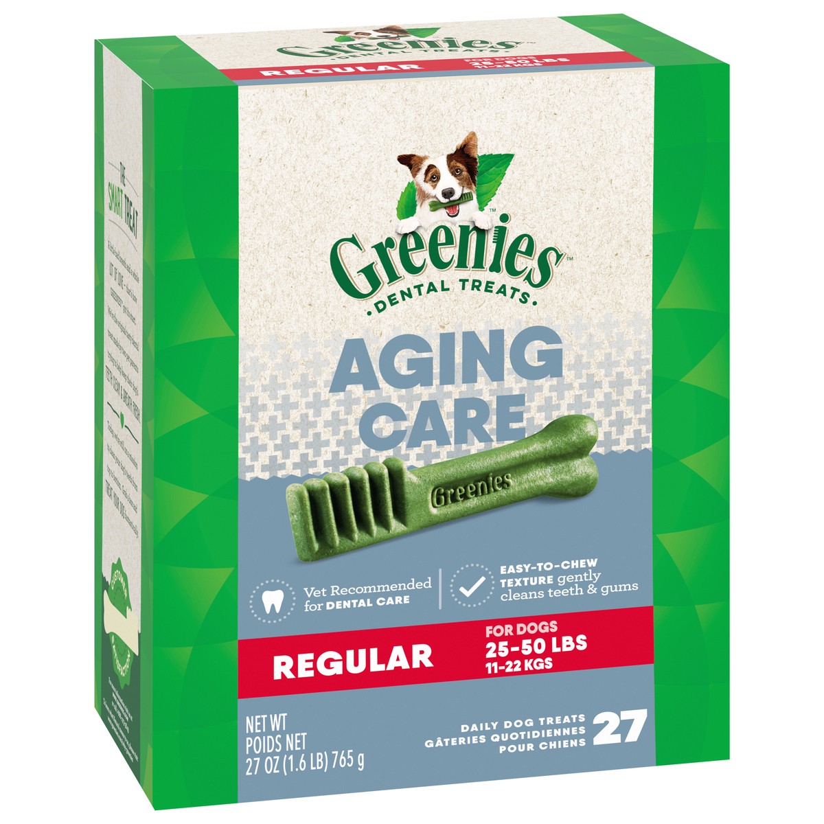 slide 2 of 14, Greenies Dental Treats Regular Aging Care Daily Dog Treats 27 ea, 27 oz