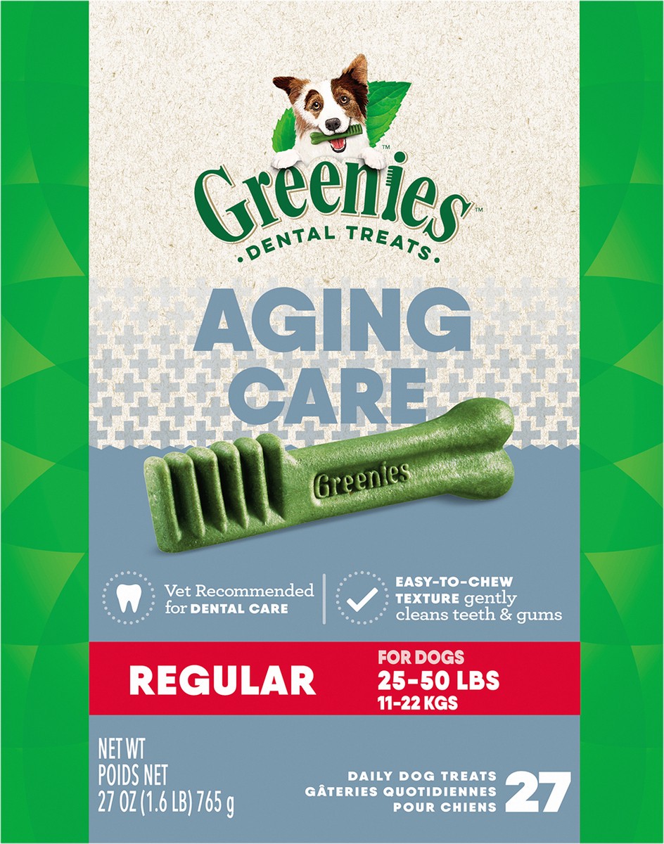 slide 8 of 14, Greenies Dental Treats Regular Aging Care Daily Dog Treats 27 ea, 27 oz