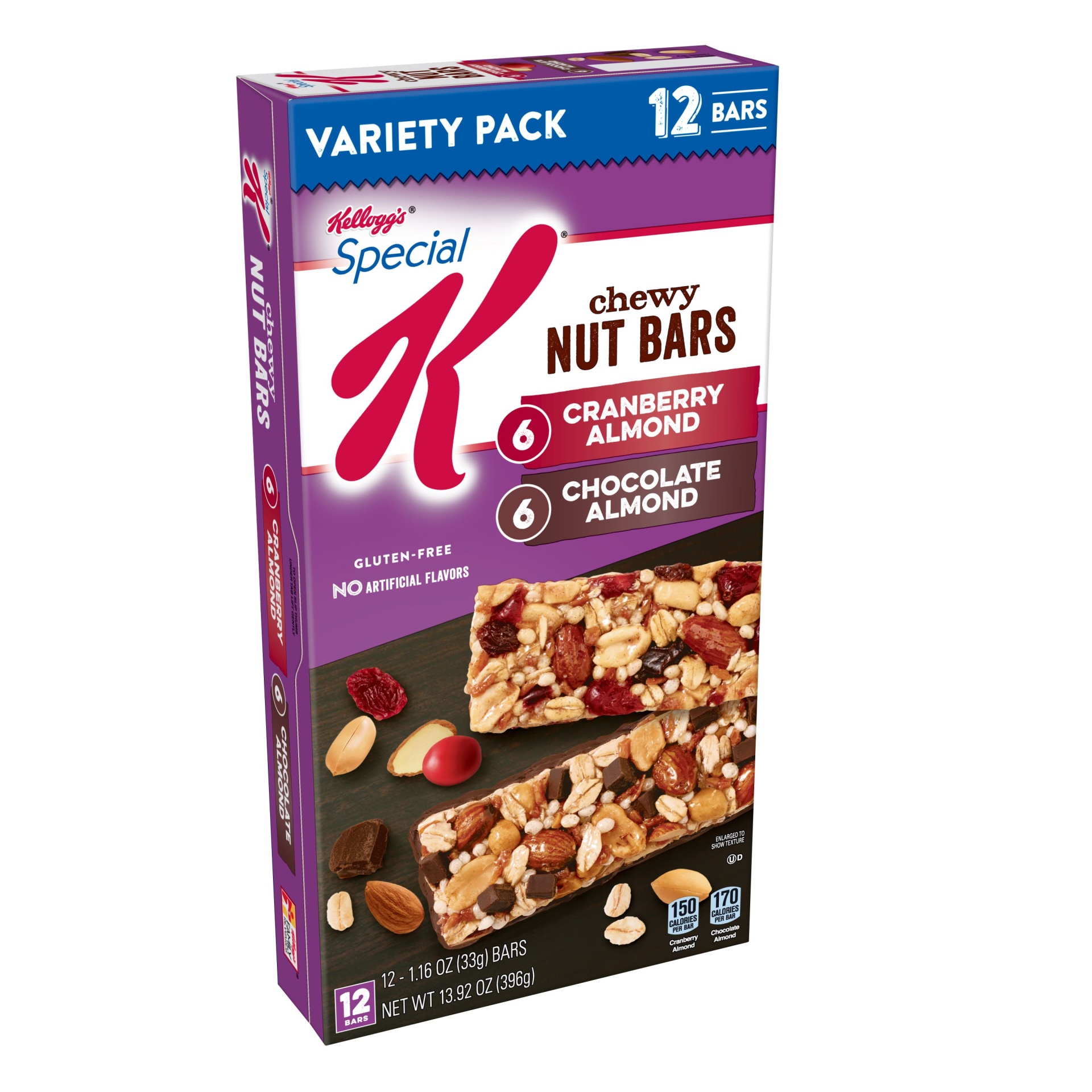 slide 1 of 7, Special K Chewy Nut Bars, 12 ct; 1.16 oz