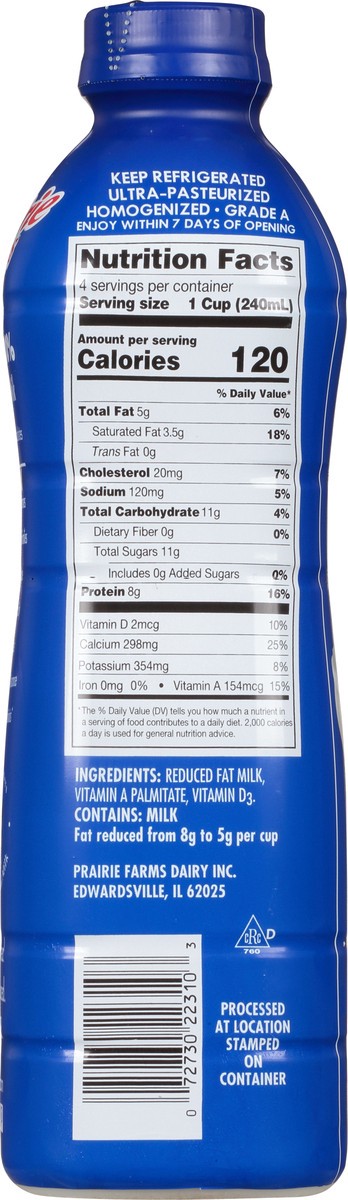 slide 5 of 13, Prairie Farms 2% Reduced Fat Milk 1 qt, 1 qt