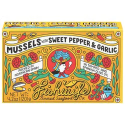 Fishwife Mussels With Sweet Pepper & Garlic 4.2 oz