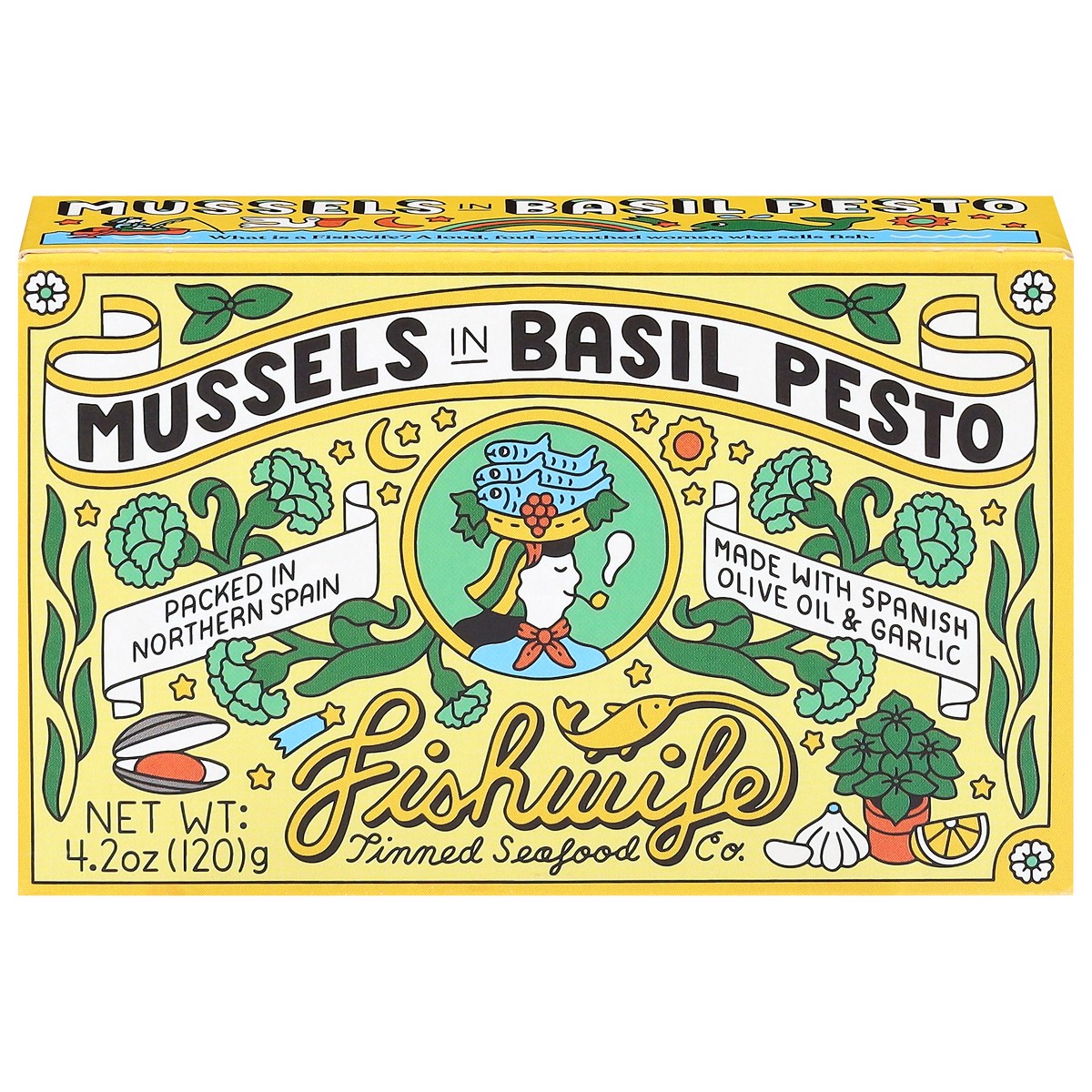 slide 1 of 14, Fishwife Mussels in Basil Pesto 4.2 oz, 4.2 oz