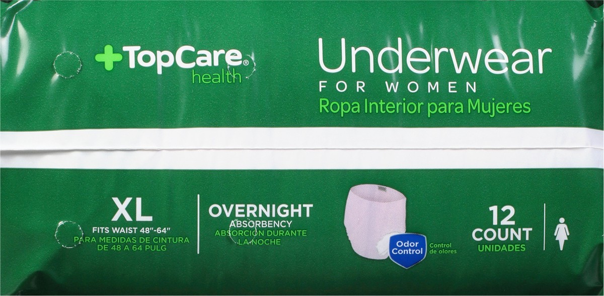 slide 4 of 9, TopCare Health Womens Overnight Light Lavender Color Underwear XL 2 ea, 12 ct