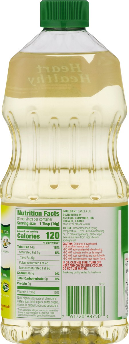slide 7 of 9, Mazola Canola Oil 40 fl. oz. Plastic Bottle, 40 fl oz