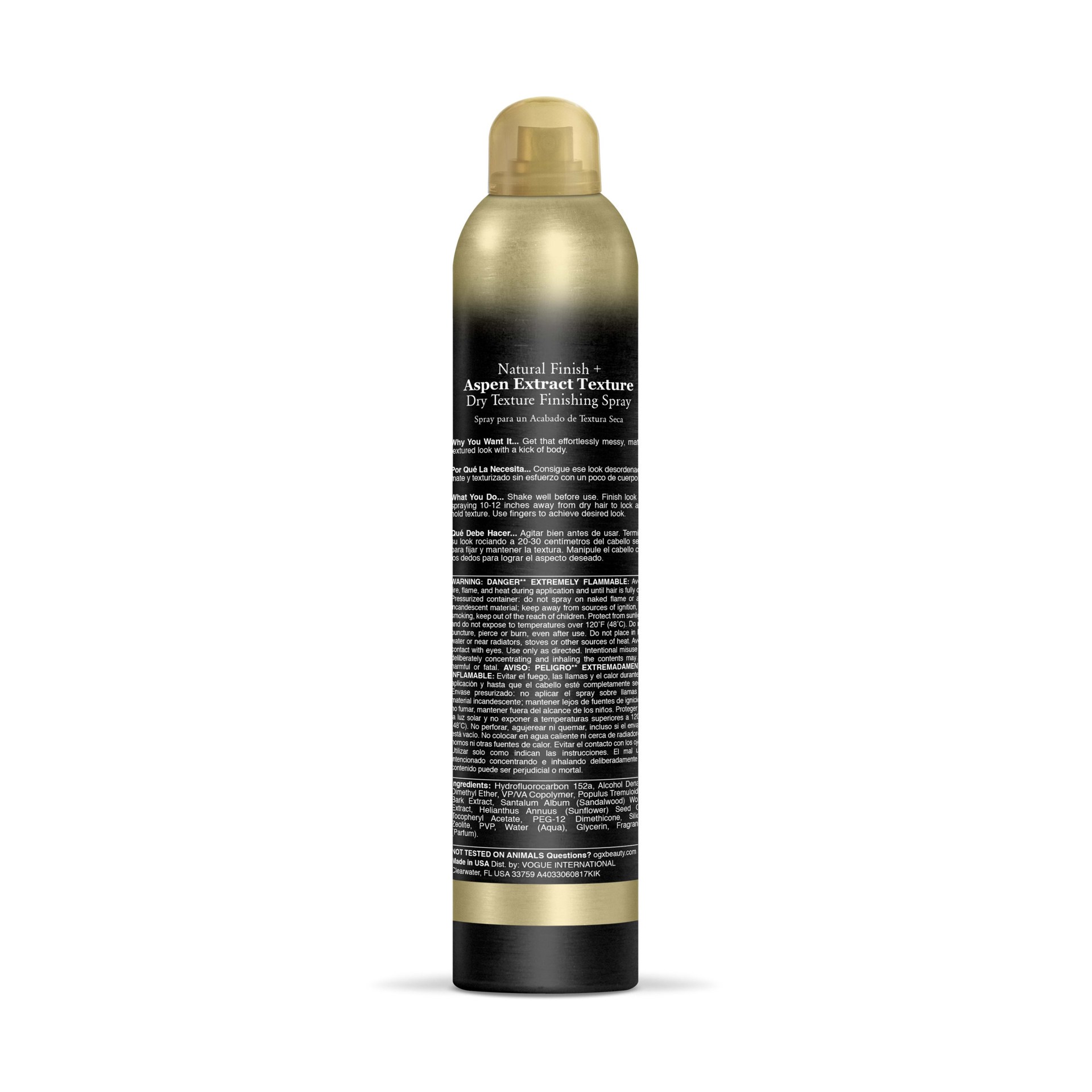 slide 4 of 5, OGX Flexible Aspen Extract Texture Dry Texturizing Spray, 8 Oz, 8 oz