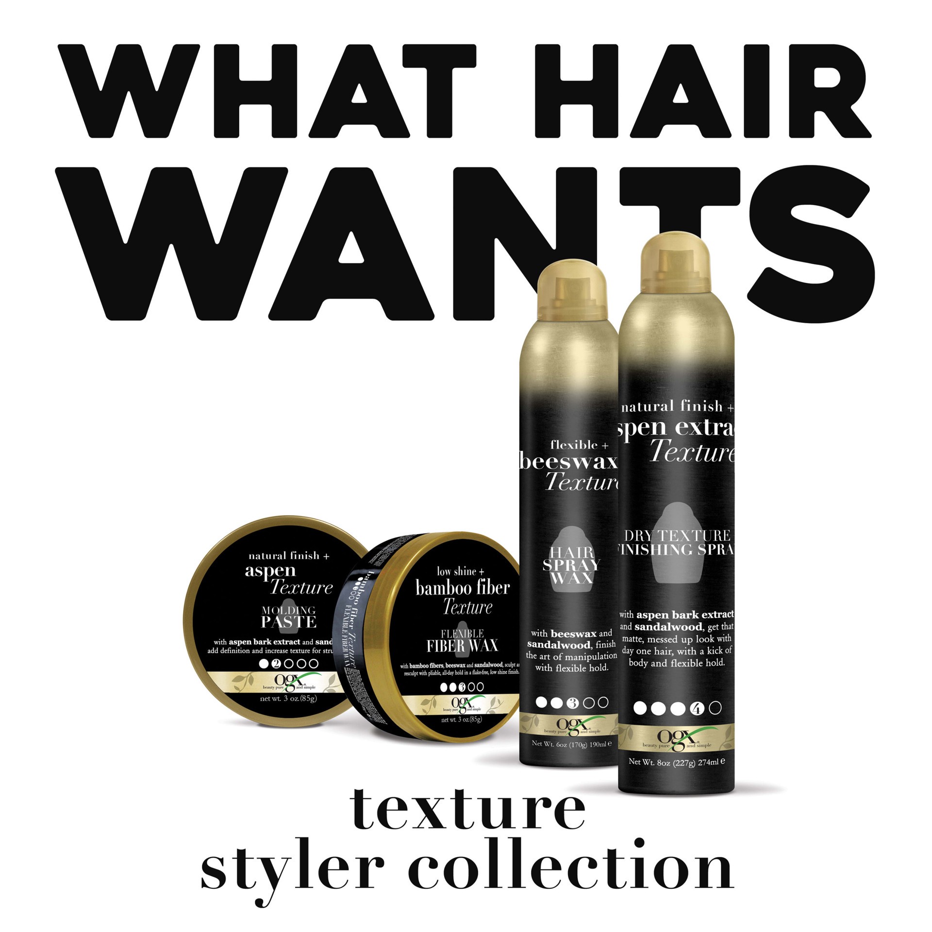 slide 3 of 5, OGX Flexible Aspen Extract Texture Dry Texturizing Spray, 8 Oz, 8 oz