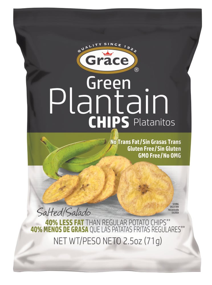 slide 1 of 4, Grace Green Plantain Chips, 2.5 oz